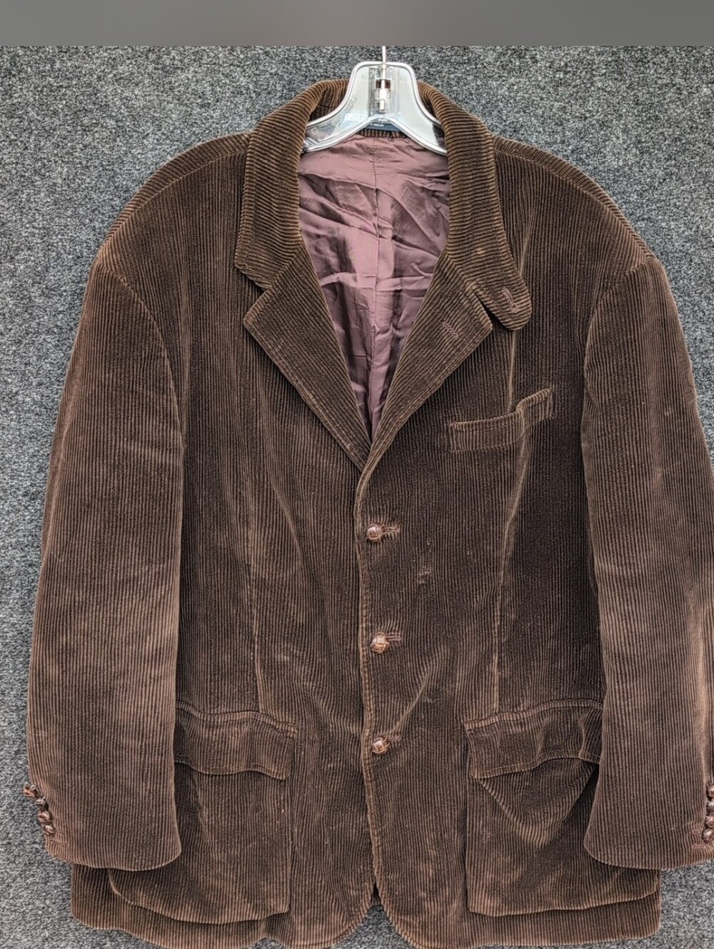 Vtg Polo Ralph Lauren Dinner Jacket Mens Extra Large Brown Wale Corduroy Heavy